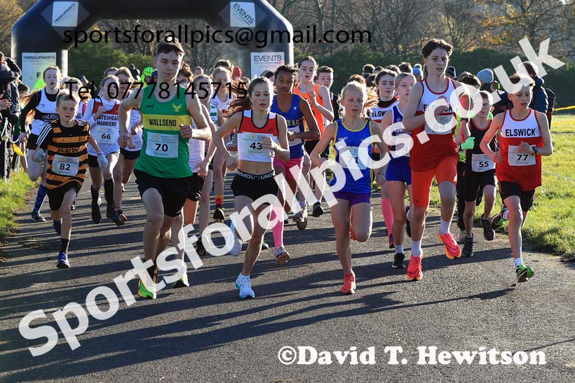 Boys and Girls under-13s 2023 Heaton Memorial 10k Road Race, Newcastle Town Moor, Newcastle.  Photo: David T. Hewitson/Sports for All Pics
